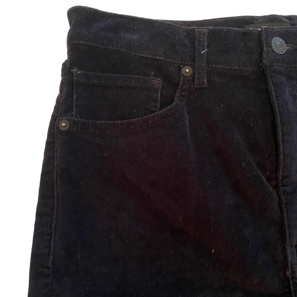 Express Super High Rise Straight Cropped Velvet Pants - Picture 7 of 10